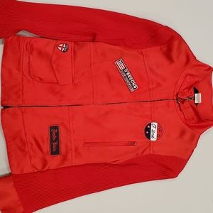 High Necked Cropped Jacket with 3/4 Sleeve